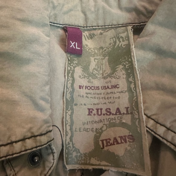 F.U.S.A.I Olive Military Field Shirt - Picture 3 of 3